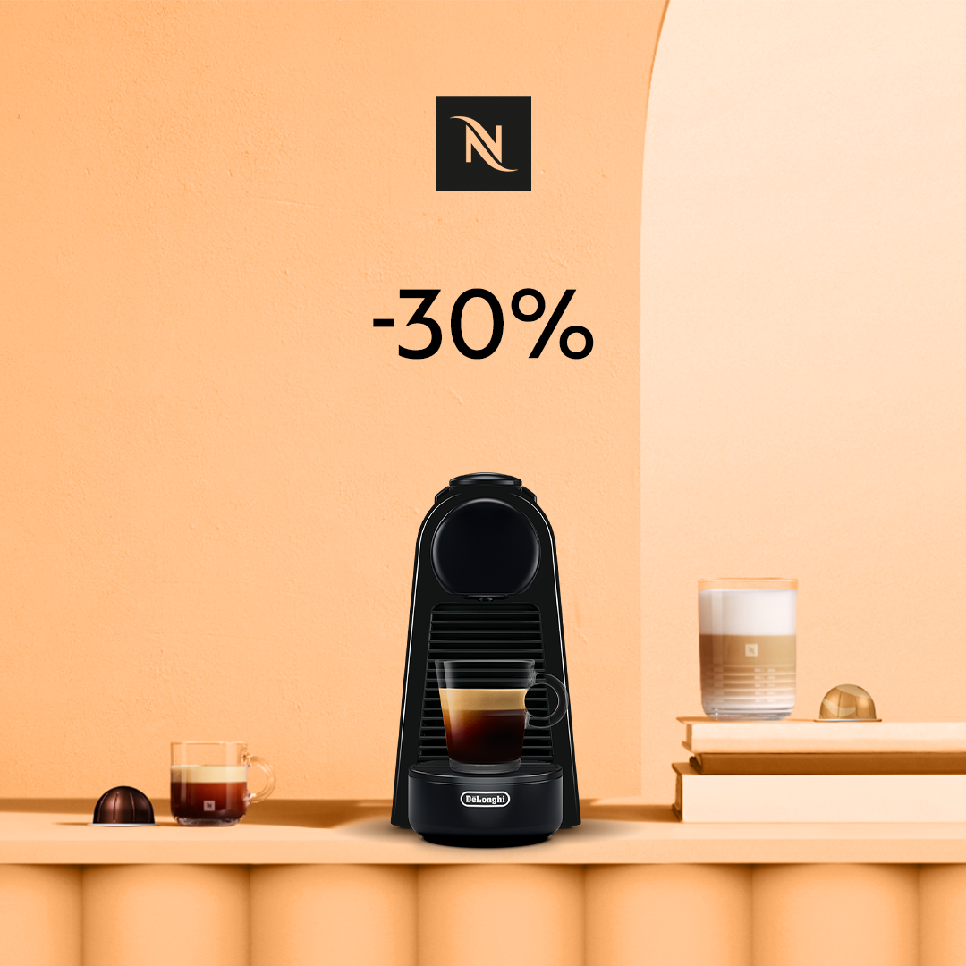 30% DISCOUNT ON THE ESSENZA MINI TRIANGLE COFFEE MACHINE WHEN YOU BUY 120 CAPSULES! 