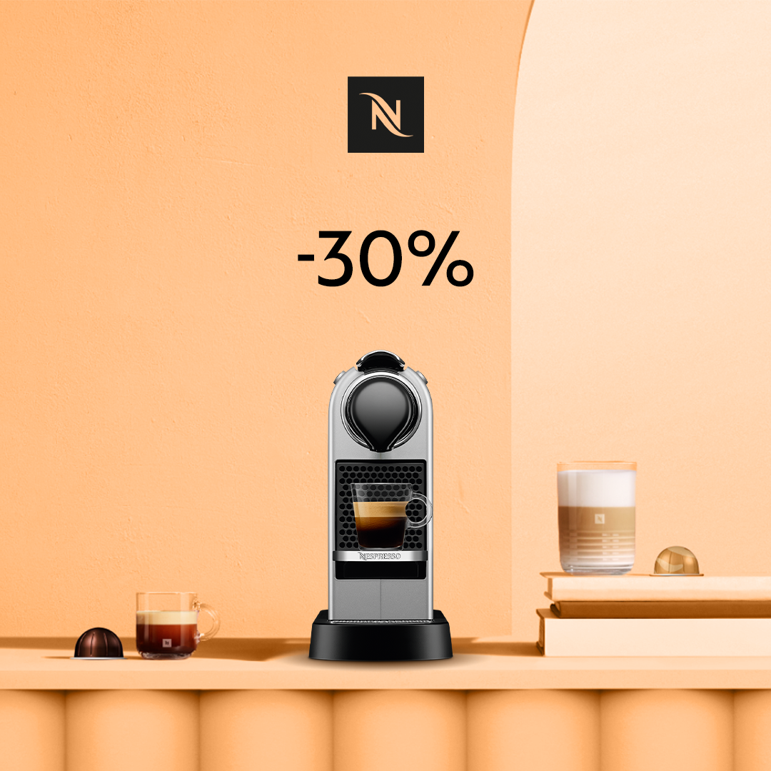 30% DISCOUNT ON THE CITIZ COFFEE MACHINE WHEN YOU BUY 140 CAPSULES! 