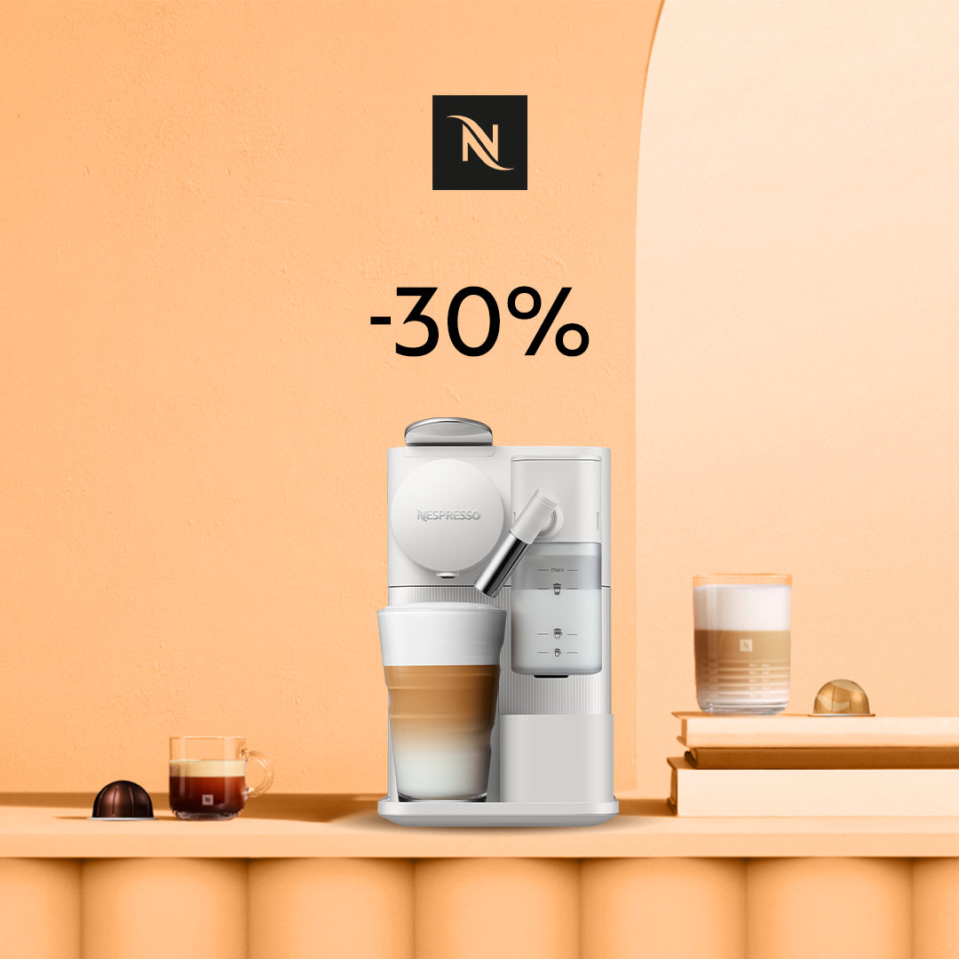 30% DISCOUNT ON THE LATTISSIMA ONE COFFEE MACHINE WHEN YOU BUY 160 CAPSULES! 