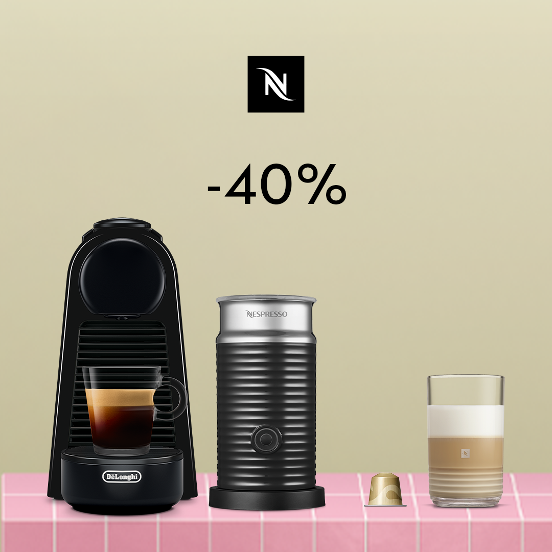 40% ALLAHINDLUS ESSENZA MINI TRIANGLE + AEROCCINO KOHVIMASINALE, KUI OSTATE 120 ORIGINAL KAPSLIT! 