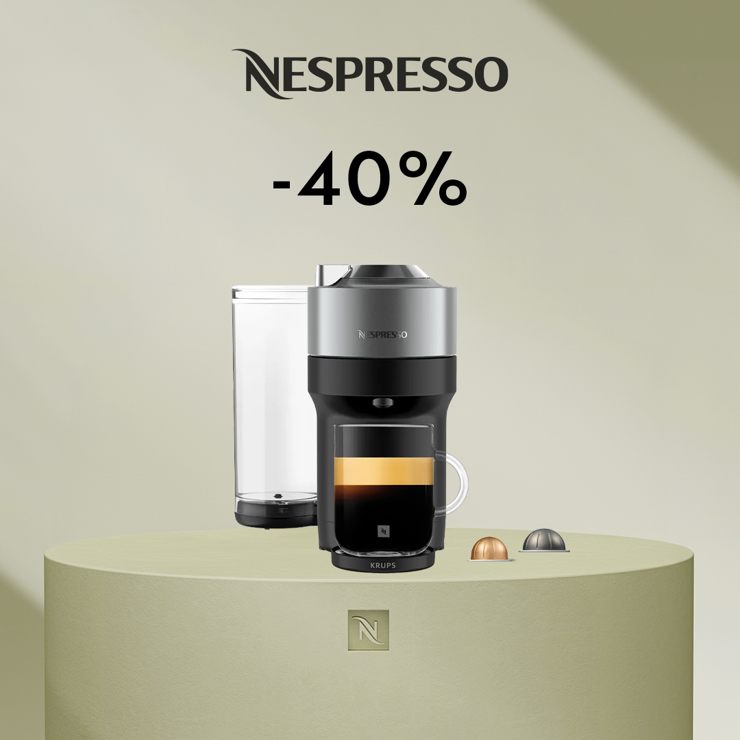 40% OFF THE VERTUO POP+ COFFEE MACHINE WHEN YOU BUY 80 VERTUO CAPSULES!