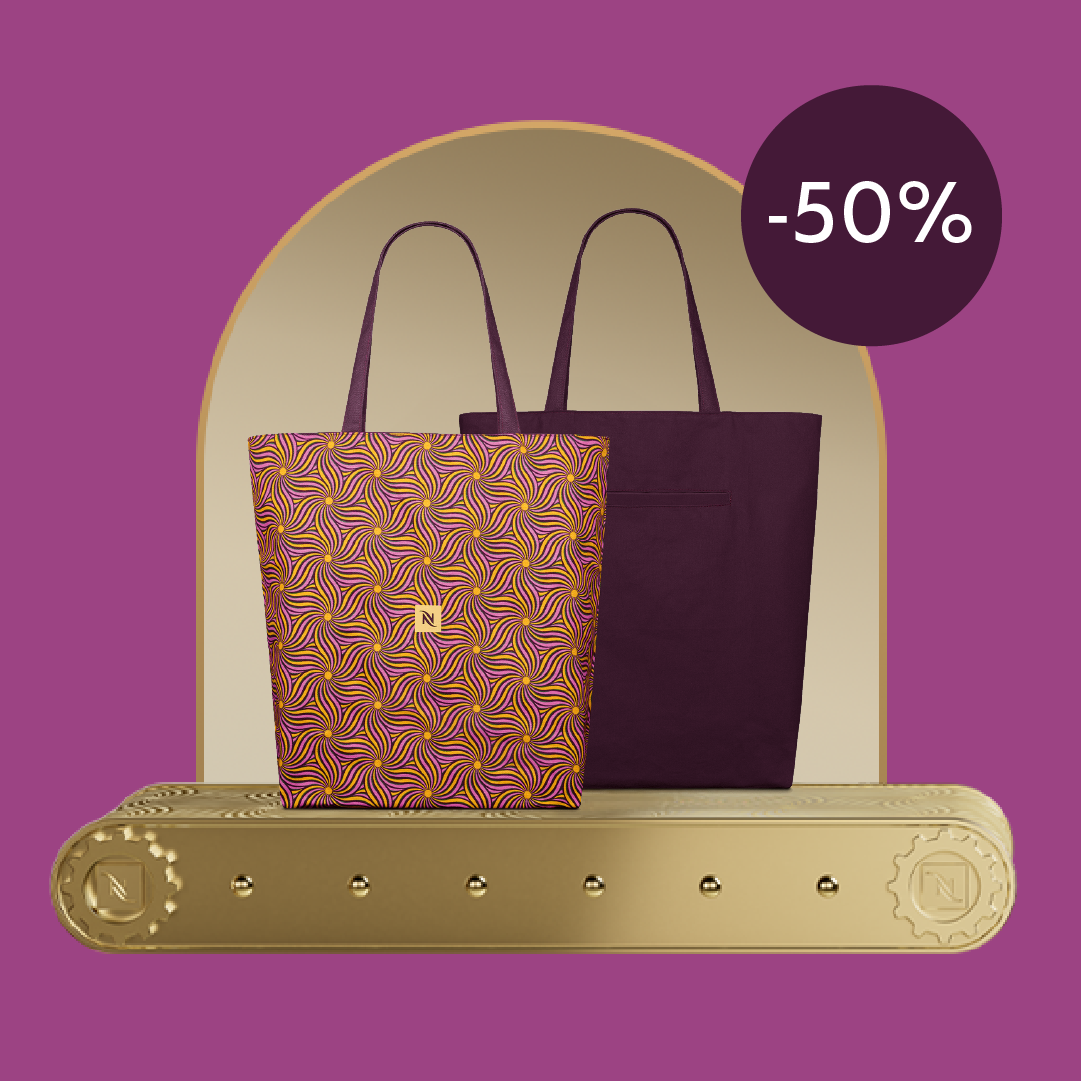 50% OFF THE FESTIVE TOTE BAG WHEN YOU BUY 80 VERTUO CAPSULES!