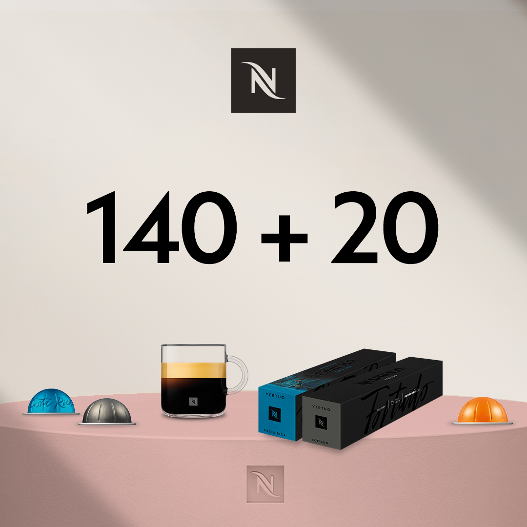 BUY 140 VERTUO CAPS - GET 2 SLEEVES GRAN LUNGOS FOR  0,02 EUR