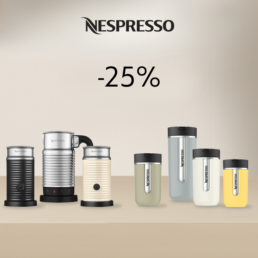 -25% ON SELECTED TRAVEL MUGS AND MILK FROTHERS