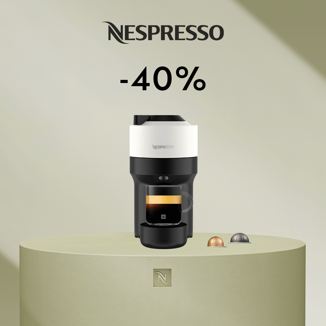 40% OFF THE VERTUO POP COFFEE MACHINE WHEN YOU BUY 80 VERTUO CAPSULES!