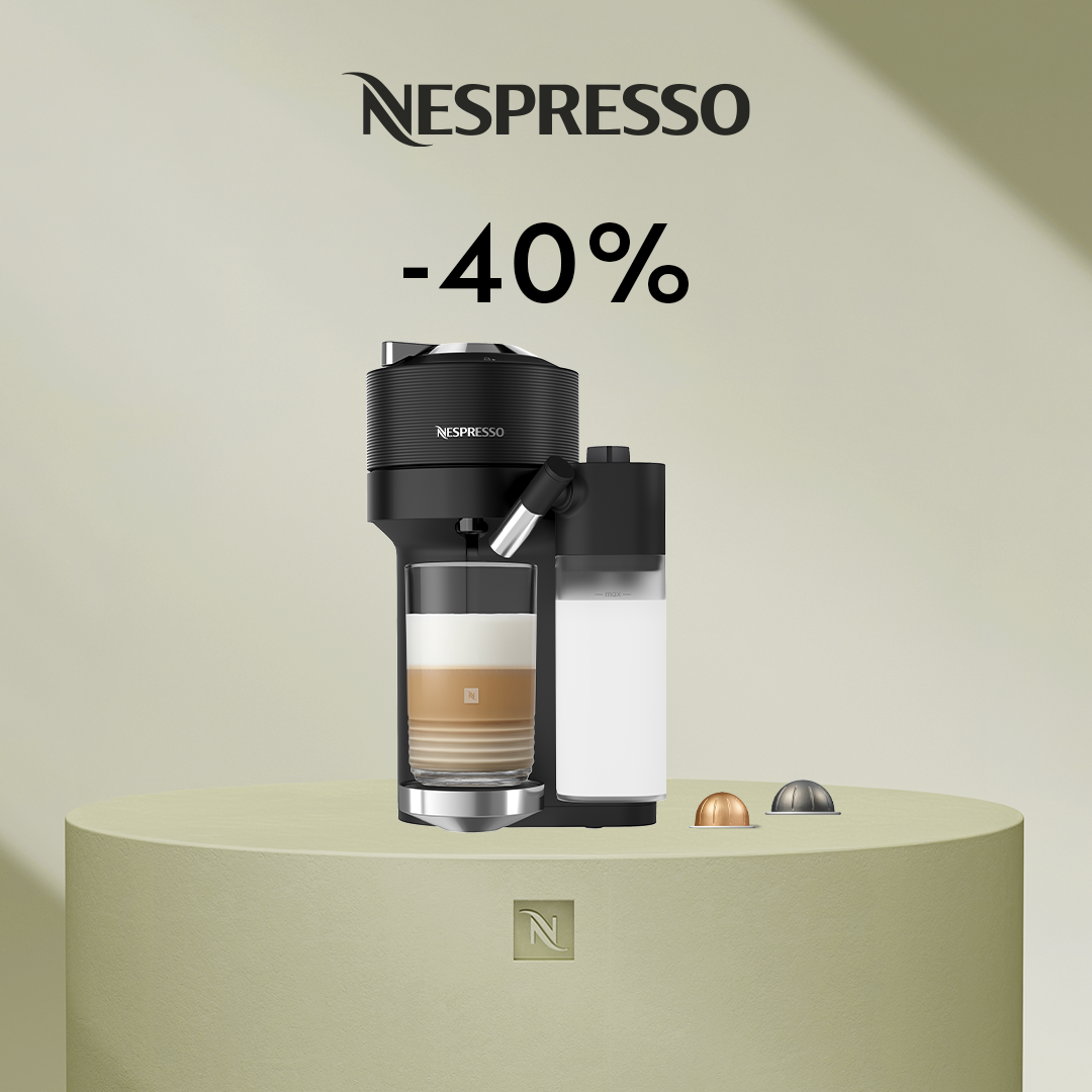 40% OFF THE VERTUO LATTISSIMA COFFEE MACHINE WHEN YOU BUY 80 ORIGINAL CAPSULES!