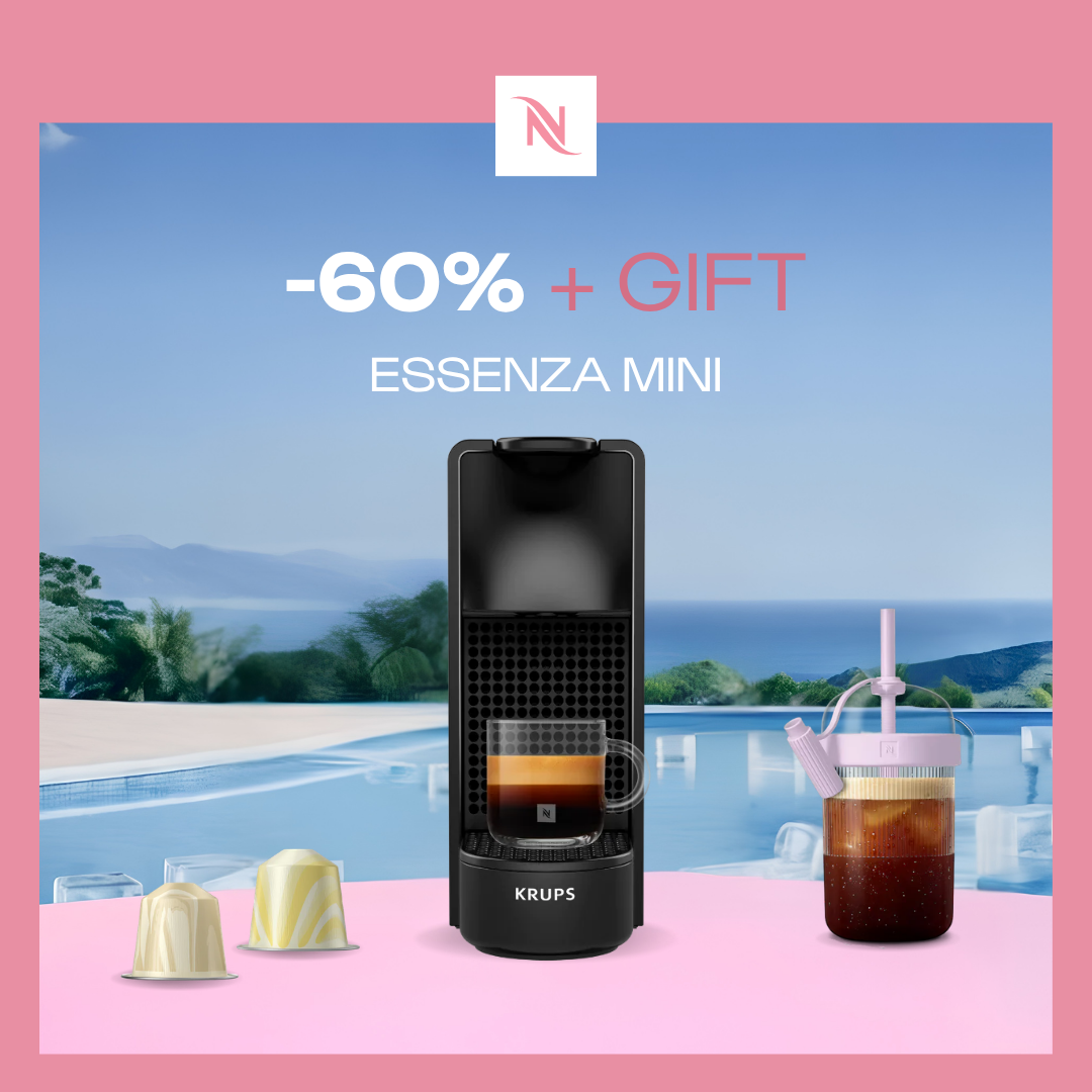 -60% OFF THE ESSENZA MINI COFFEE MACHINE WHEN YOU BUY 150 ORIGINAL CAPSULES + FREE TASTING KIT