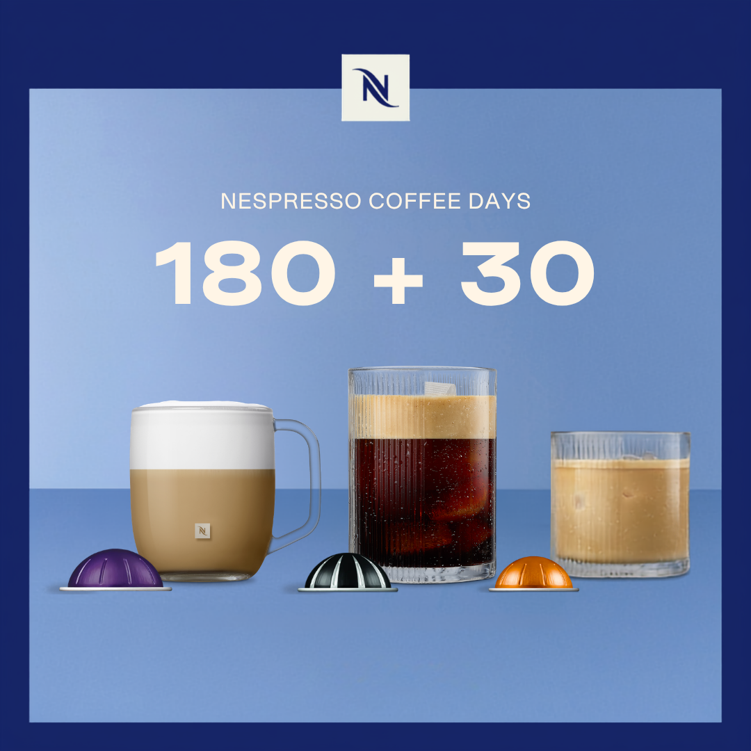 BUY 180 VERTUO CAPS - GET 3 SLEEVES ESPRESSO & RISTRETTO FOR  0,03 EUR