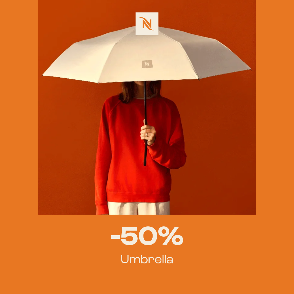 BUY 80 VERTUO CAPSULES AND GET AN UMBRELLA 50% OFF